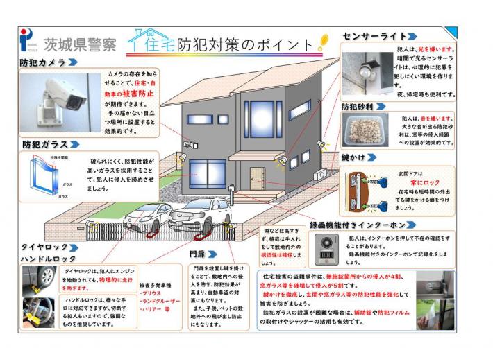 センサーライトや防犯ガラスの設置、車にはハンドルやタイヤのロックなど複数の対策を施すことが住宅防犯対策のポイントです