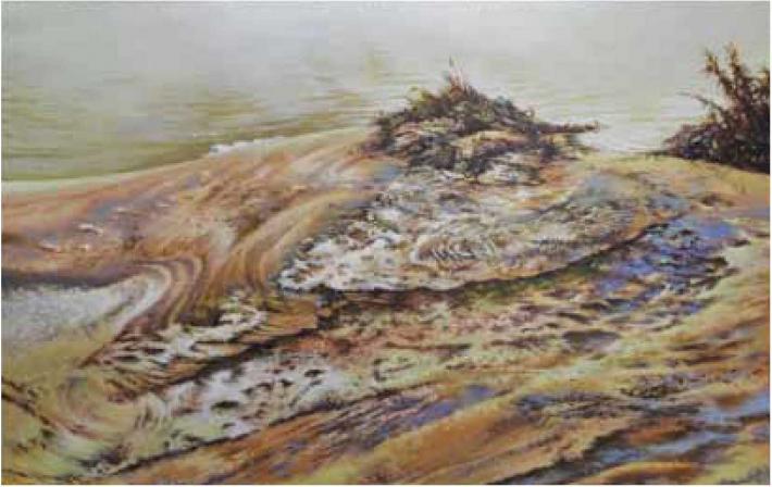 中山哲雄作「風紋・流紋・足跡」