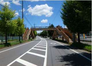 戸頭横断歩道橋の工事をする前の写真